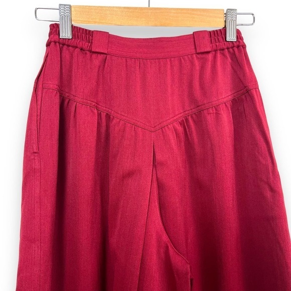 Christian Dior Sport Skirt Womens Small Red Scarlet Midi Wide Leg Culotte Shorts - Picture 9 of 15